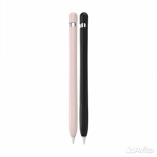 Комплект чехлов Deppa для Apple Pencil, черный/роз