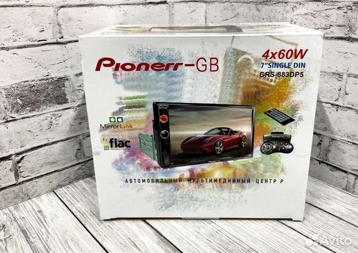 Магнитола Pioneer 1Din 883P5 сенсорная Bluetooth