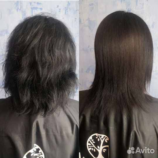 Кератиновое выпрямление волос