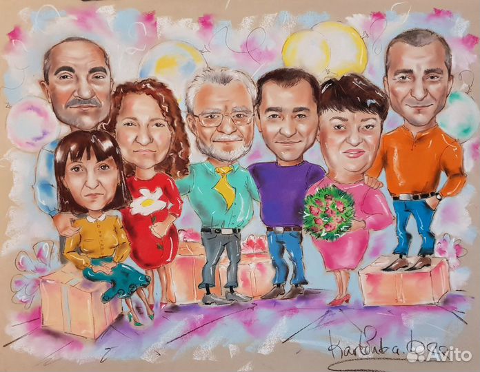 Шарж, Портрет по фото на заказ