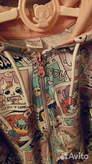 Кофта худи на молнии для девочки 116