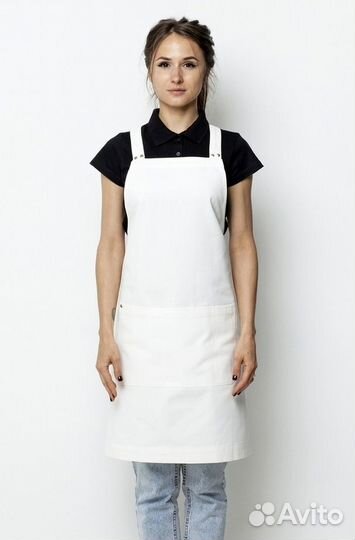 Фартук белый поварской на заказ