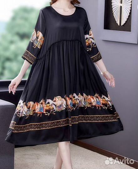 Вечернее шелковое платье 48 50 размер