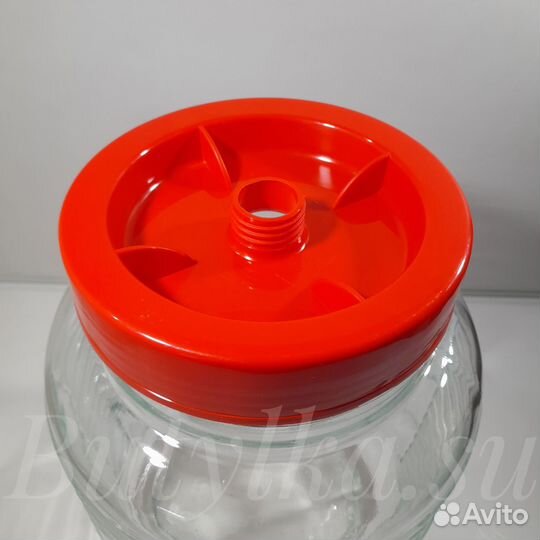 GL-70 Стеклянная банка с гидрозатвором 18л