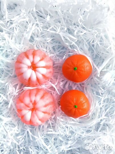 Мыло мандарин, апельсин, шишка, ёлочка