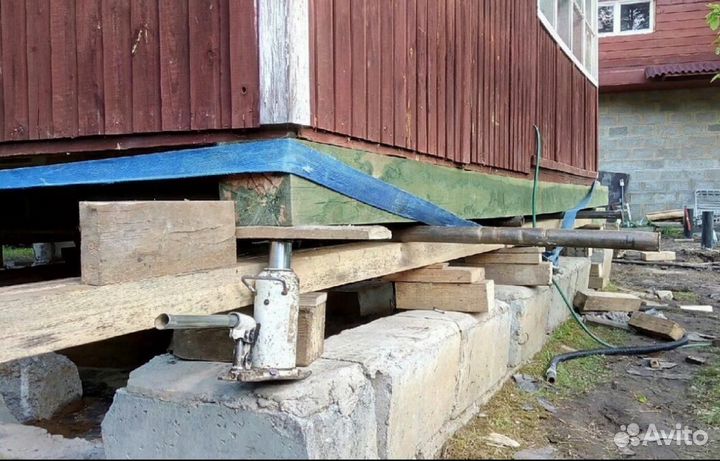 Замена венцов, полов, подьем домов