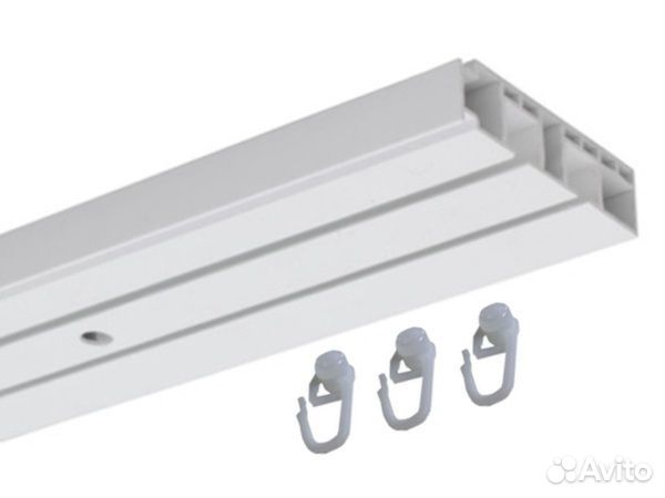 Карниз для штор потолочный, двухрядный