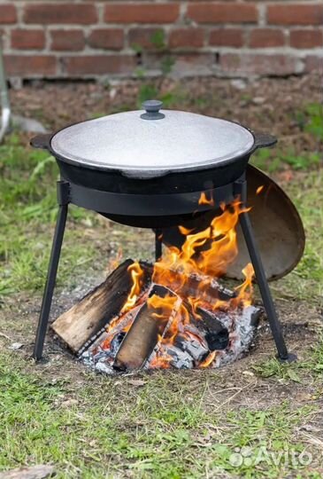 Казан узбекский с треногой новый