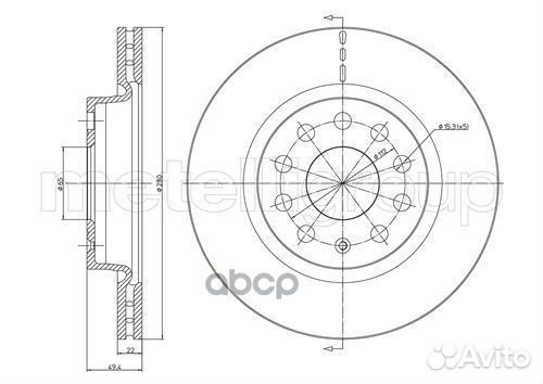 Диск тормозной 230733C Metelli