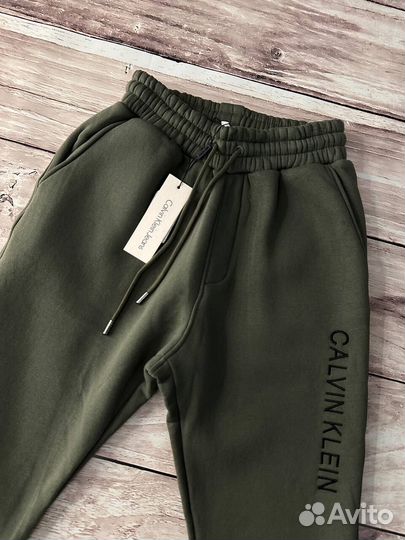 Спортивные брюки Calvin Klein зеленые люкс