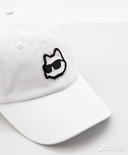 Женская кепка Karl lagerfeld кошка черн/бел нов