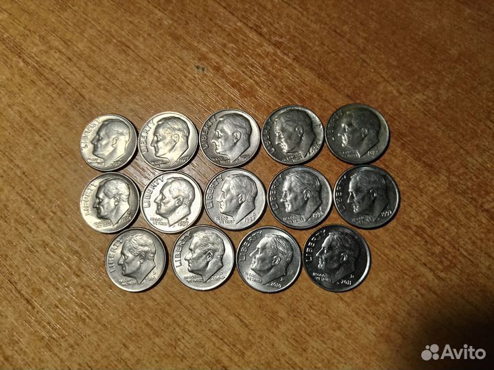 Монеты США Центы 1,5,10,25