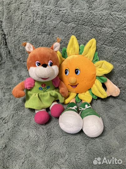 Мягкие игрушки + губная гармошка детская