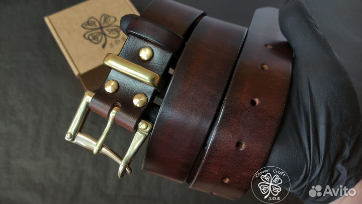Ремень мужской кожаный