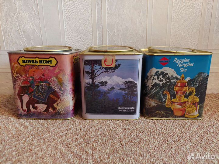 Жестяная банка для чая Индия СССР
