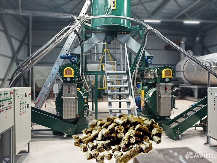 Линия гранулирования лузги
