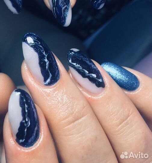 Гель-лак наращивание ногтей мужской маникюр