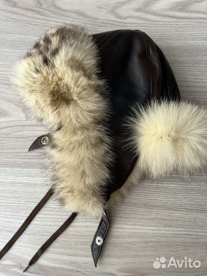 Шапка зимняя с натуральным мехом