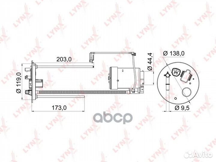 Фильтр топливный LF968M lynxauto