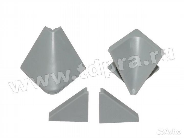 Набор заглушек для плинтуса серый