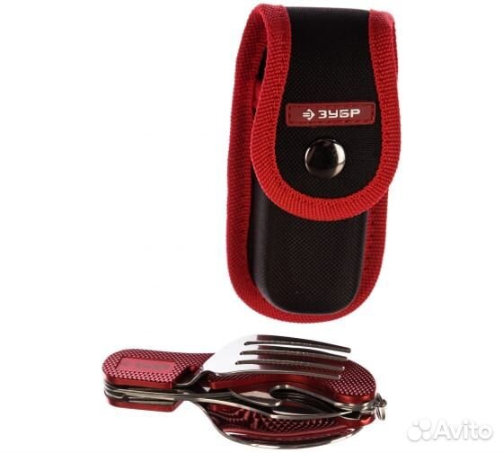 Ложка вилка нож в чехле Зубр