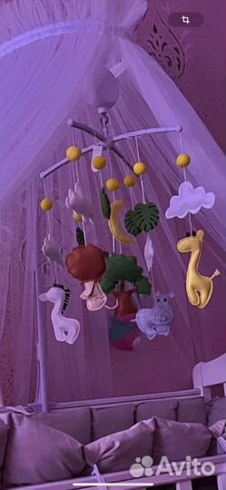 Мобиль на кроватку с подсветкой