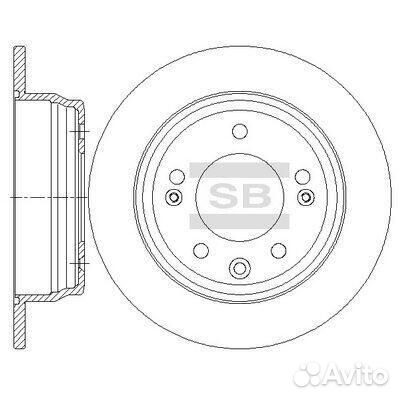 Диск тормозной задний Sangsin brake/HI-Q, SD1081