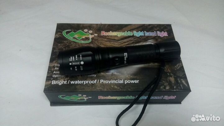 Сверх-яркий фонарь UltraFire с зумом T6-LED QF-888