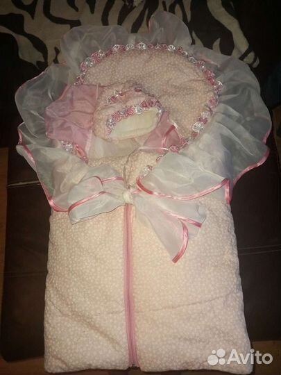 Конверт на выписку для девочки зима