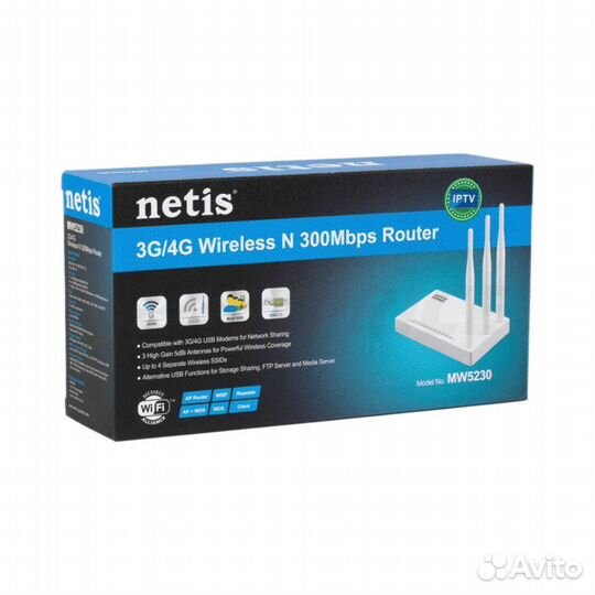 Новый Wi-Fi роутер Netis MW5230 c USB (2.4 ггц)
