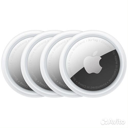 Трекер Apple AirTag (белый/серебристый) 4 шт