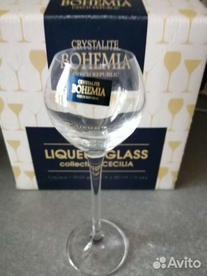 Bohemia рюмки. набор 6 шт