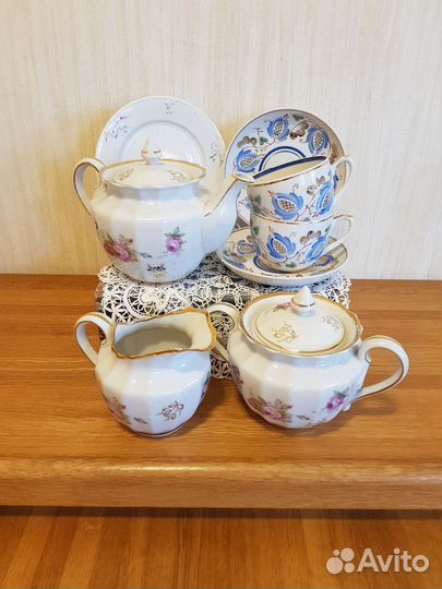 Чайный сервиз вербилки дфз, чайная пара Вербилки