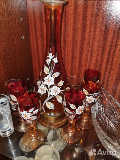 Сервиз СССР. Чешское стекло,ручная работа. Богемия