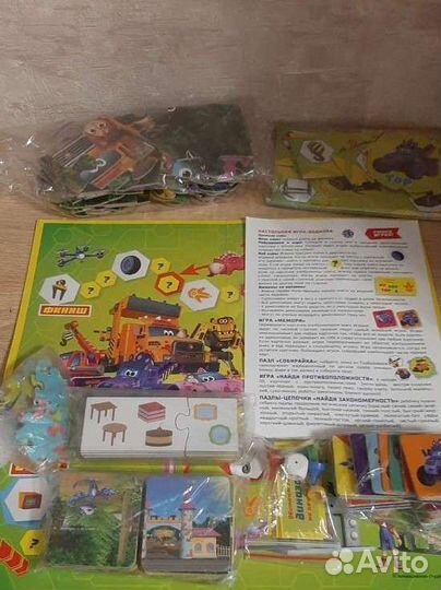 Настольная игра Турбозавры 6в1 мемо, пазлы,ходилка