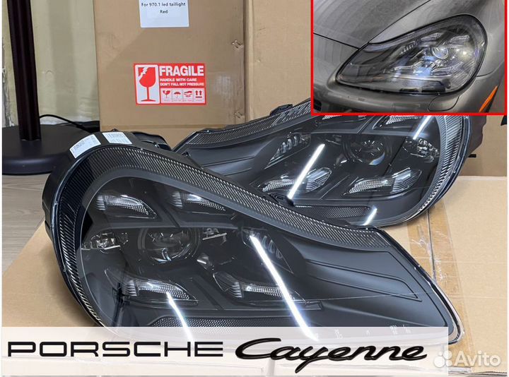 Фары светодиодные Порш Кайен 957