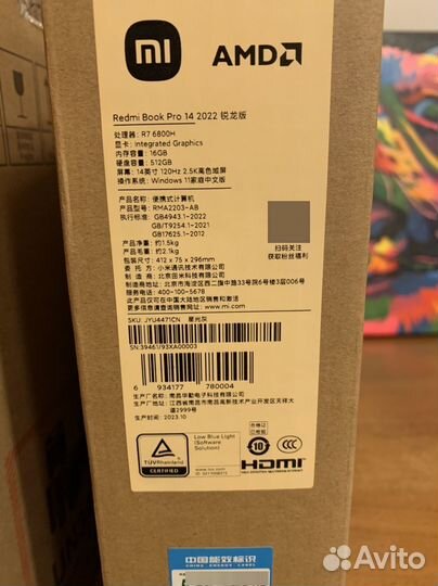 Xiaomi RedmiBook Pro14 Ryzen 7-6800H/16GB/SSD 512