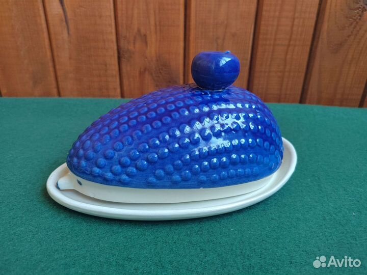 Масленка (Ёжик /Гжель 1970-е /Редкость