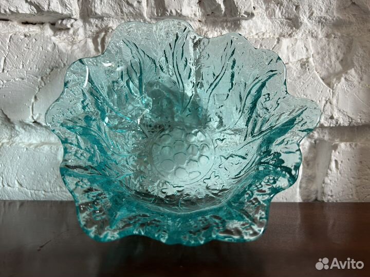 Конфетница винтаж финское стекло