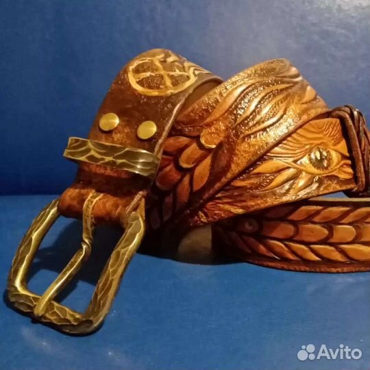 Ремень мужской кожаный новый