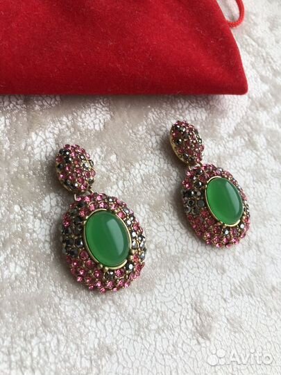 Серьги в стиле oscar de la renta