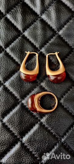 Комплект серьги и кольцо Bottega veneta
