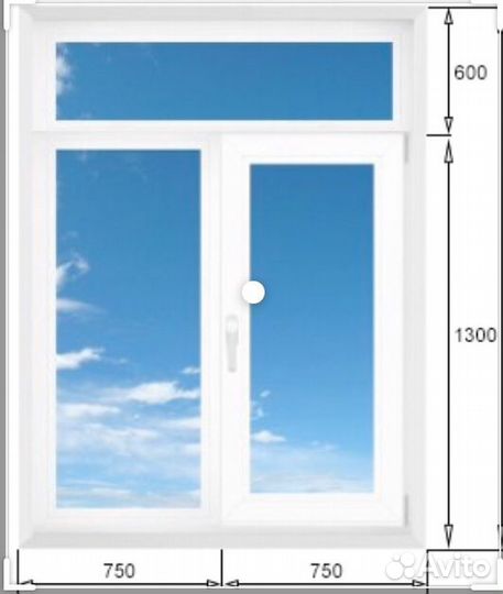 Пластиковое окно 1505х1303 под заказ