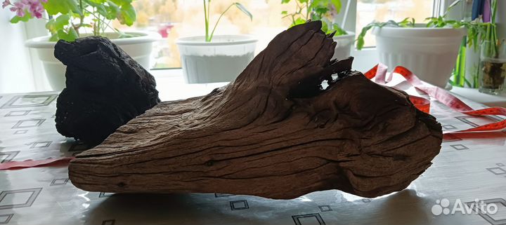 Коряга и лава,аквариум140