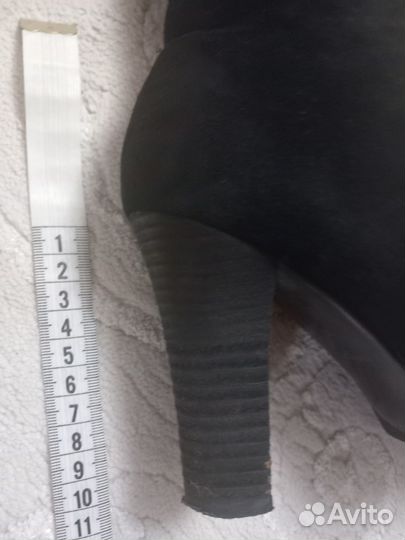 Зимние замшевые сапоги, р. 35-36