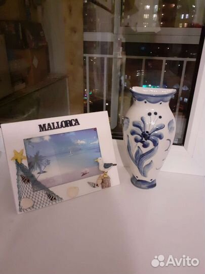 Ваза Гжель, 2е Рамки д/фото Maiiorka от