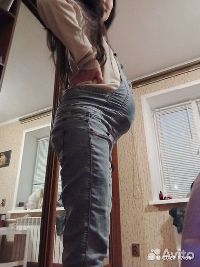 Джинсовый комбинезон женский 46 48 для беременных