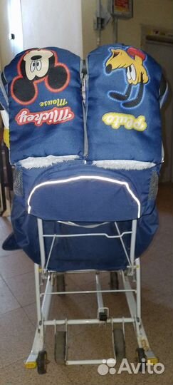 Детские санки коляска ника