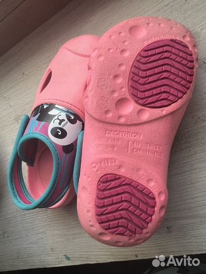 Детские тапочки для моря декатлон 26-27 р