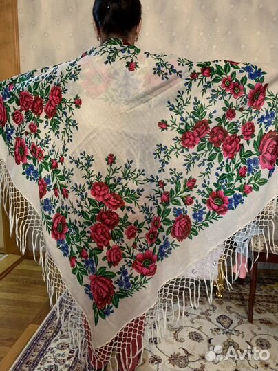 Платок шерсть винтаж Япония